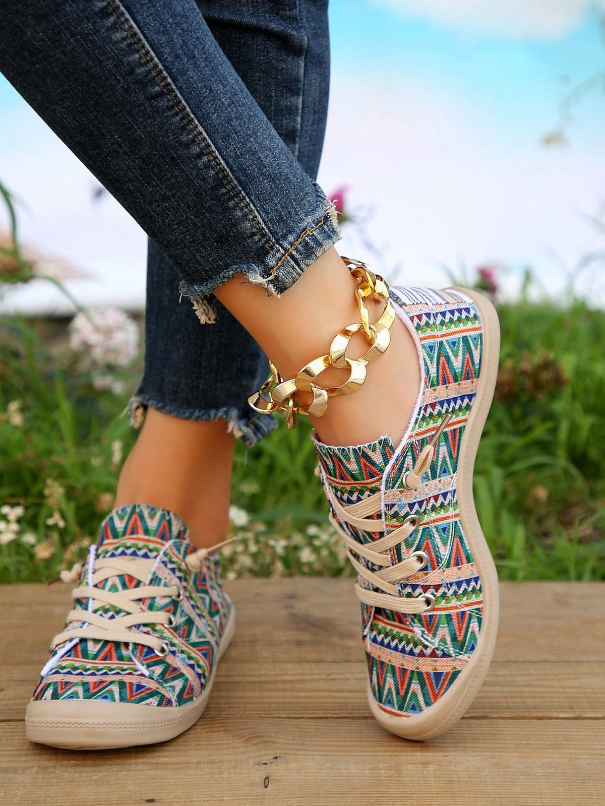 Tênis Casual Texturizado Com Zíper Lateral Sofisticado