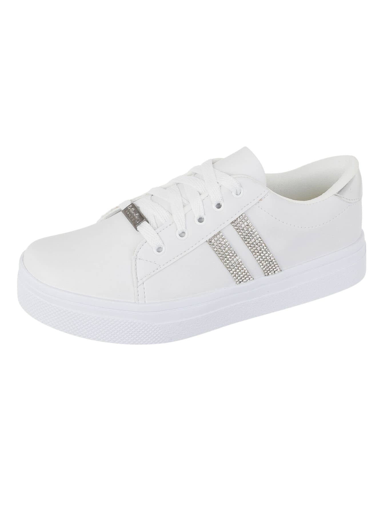 Tênis Casual Sola Alta Com Detalhe Lateral