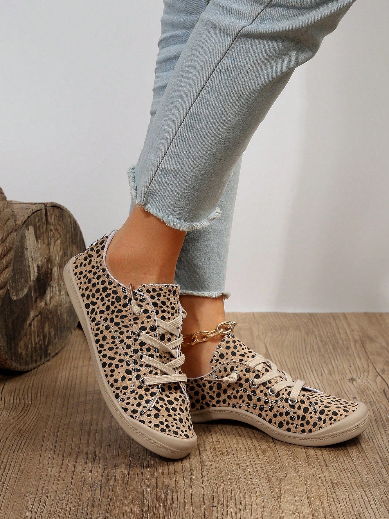 Tênis Casual Estampado Animal Print Estilo Moderno
