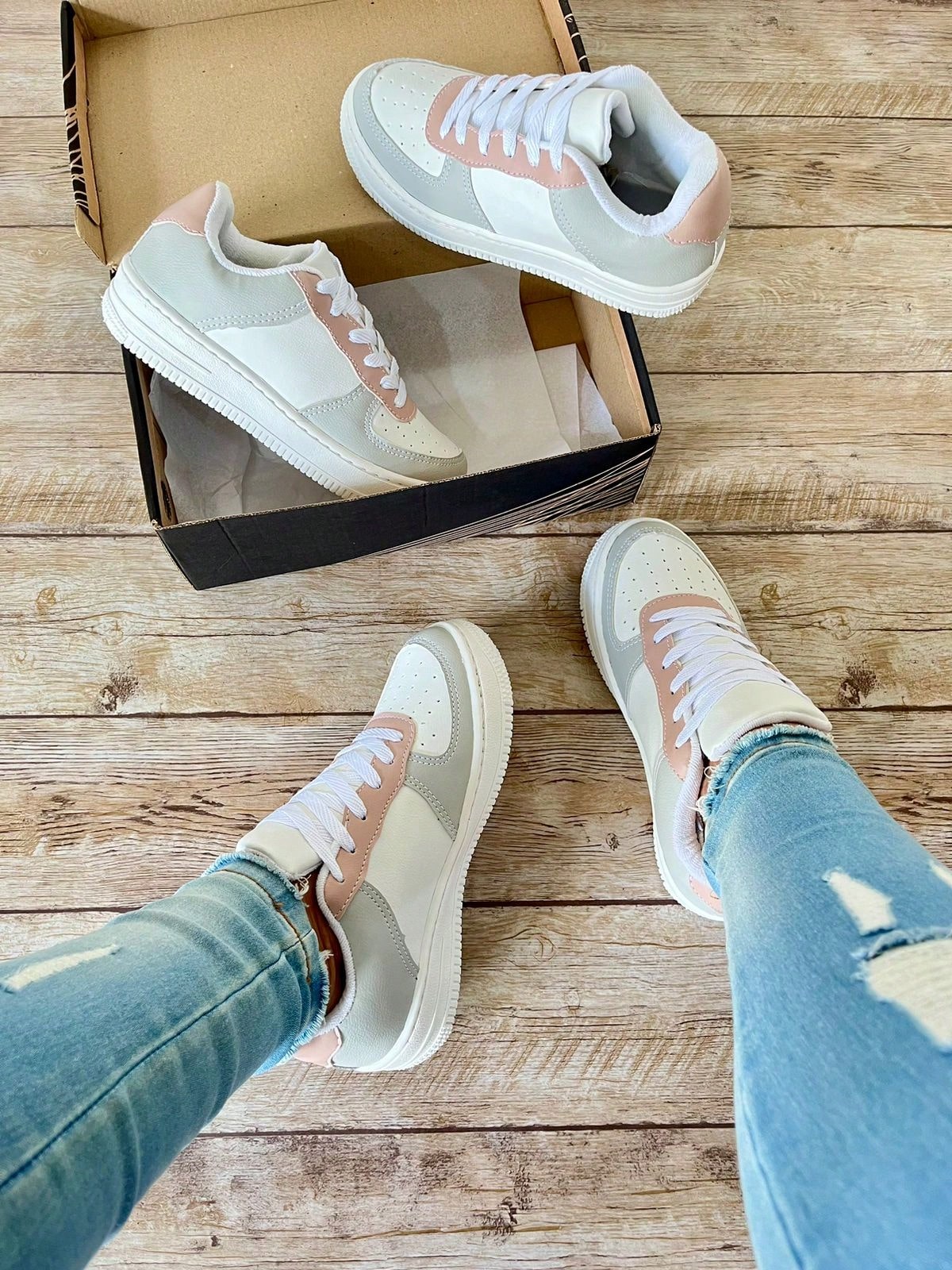 Tênis Chunky Sola Alta Estilo Urbano Confortável