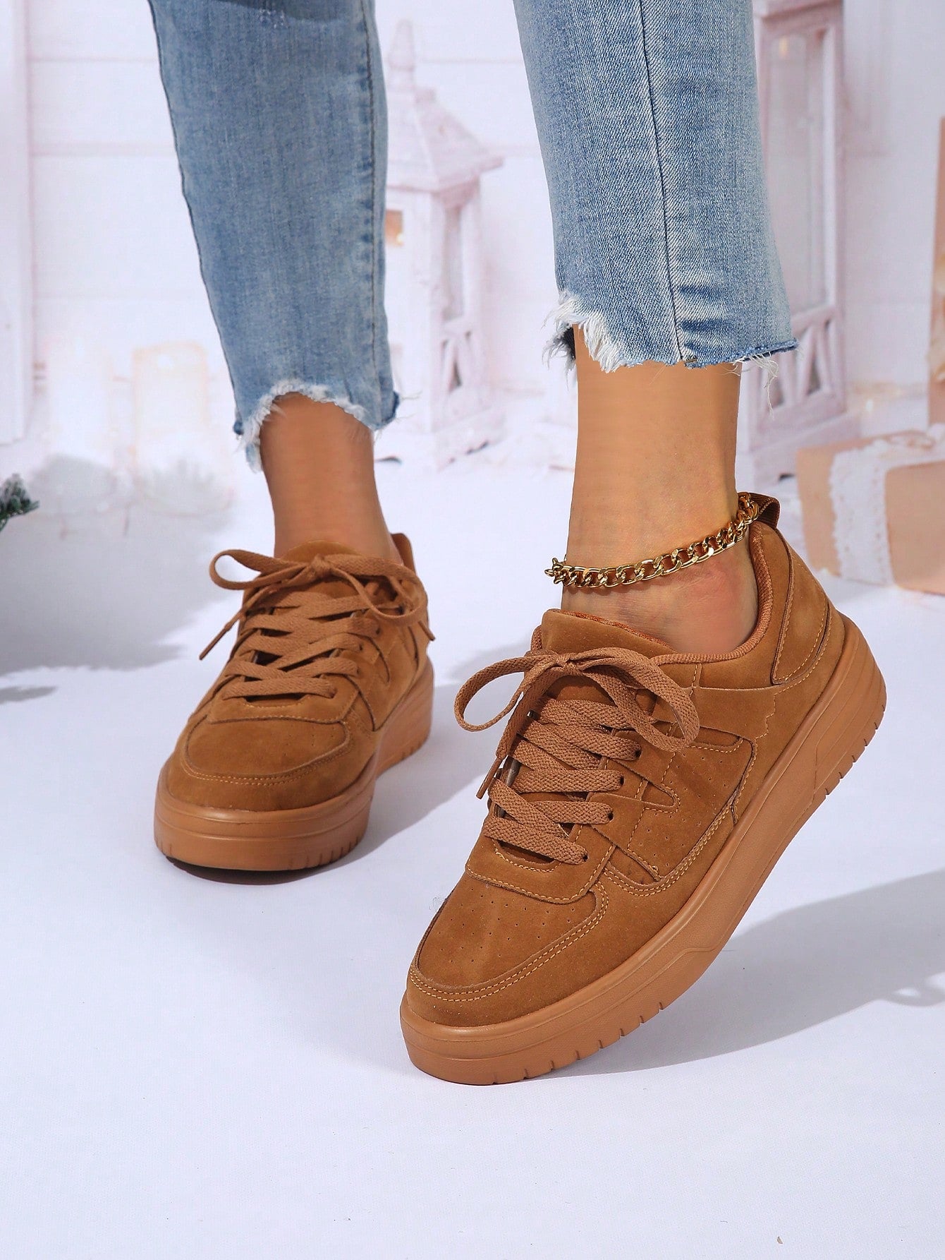 Tênis Casual Básico Com Design Minimalista E Solado Confortável