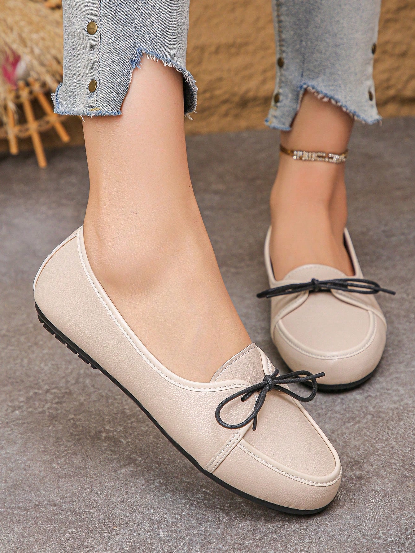 Sapatilha Mocassim Confortável Com Laço Delicado