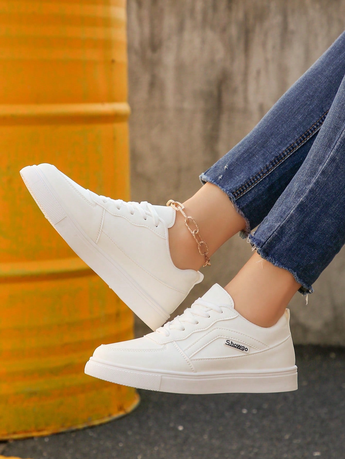 Tênis Casual Plataforma Com Design Minimalista