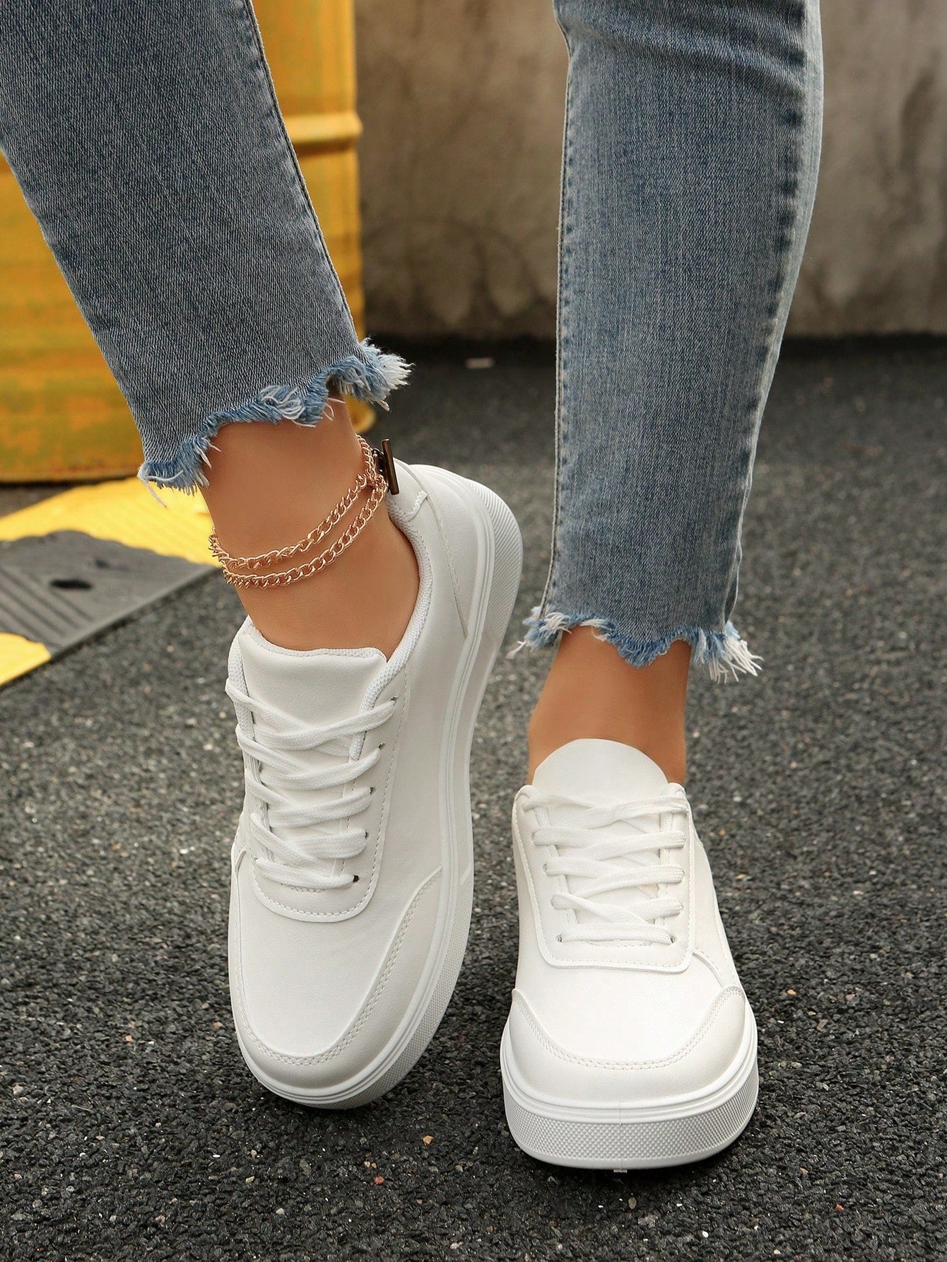 Tênis Casual Plataforma Com Design Moderno