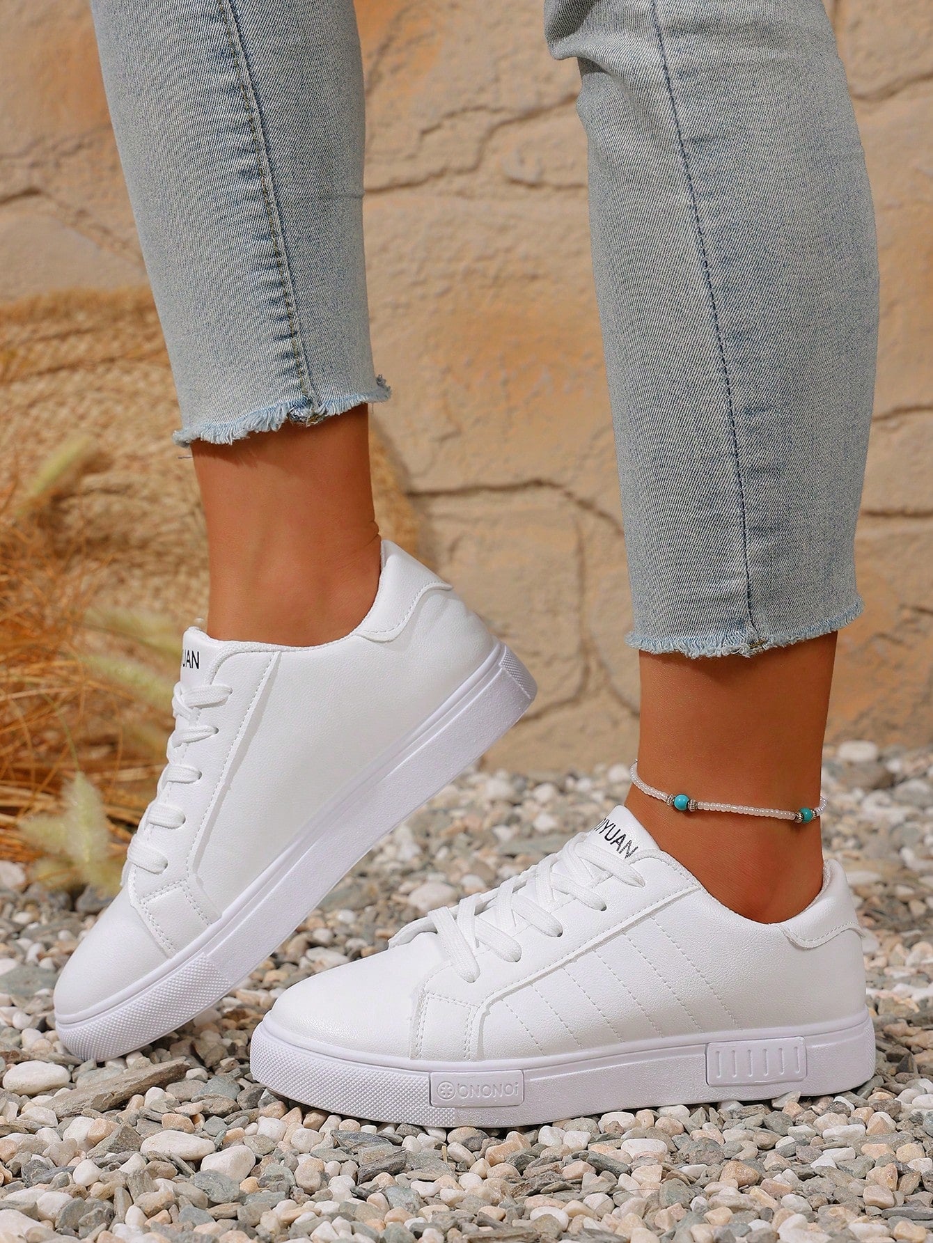 Tênis Casual Confortável Com Costura Lateral
