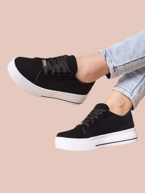Tênis Casual Sola Alta Confortável Estilo Urbano