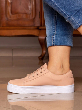 Tênis Casual Sola Alta Minimalista