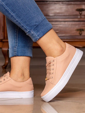 Tênis Casual Sola Alta Minimalista