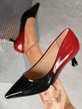 Sapato Scarpin Verniz Bico Fino Com Salto Fino Elegante
