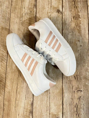 Tênis Casual Street Cano Baixo Com Listras Laterais