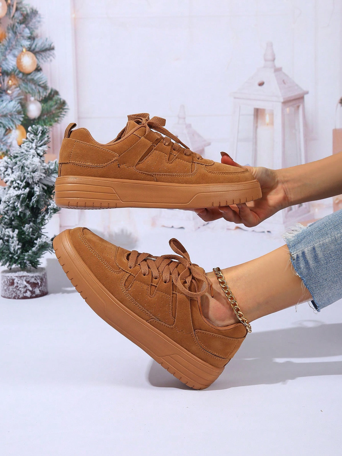 Tênis Casual Básico Com Design Minimalista E Solado Confortável