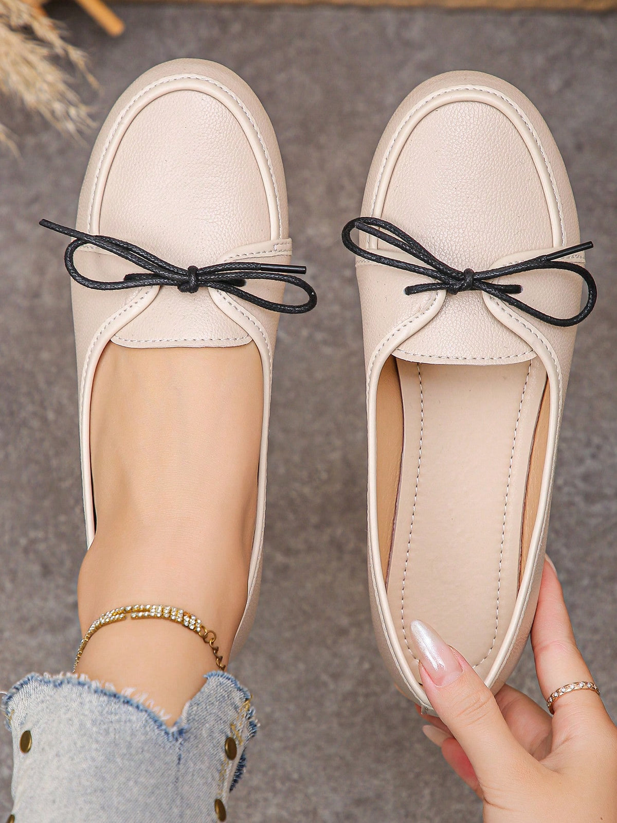 Sapatilha Mocassim Confortável Com Laço Delicado