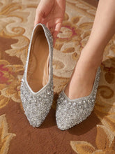 Sapatilha Bico Fino Glitter Luxo Elegante